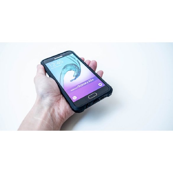 Huawei P Smart (2019) / Honor 10 Lite, Műanyag hátlap védőtok, Defender, fémhatású, fekete
