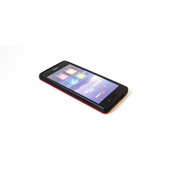 Apple iPhone XS Max, TPU szilikon tok, műanyag kerettel, közepesen ütésálló, Roar Rico Armor, piros