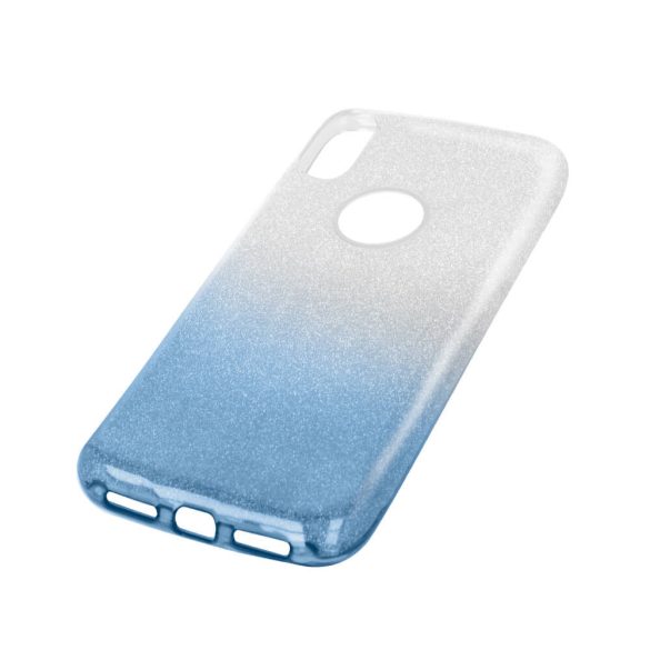 Apple iPhone XS Max, TPU szilikon tok, csillogó, Forcell Shining, kék/ezüst