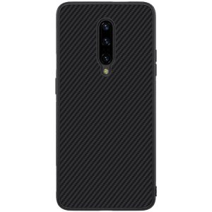 OnePlus 7 Pro, Műanyag hátlap védőtok, Nillkin Synthetic Fiber, fekete