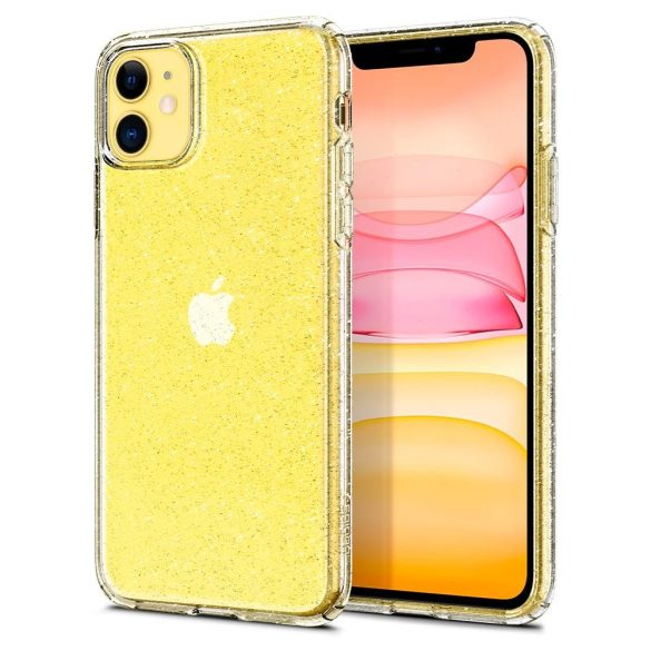Apple iPhone 11, TPU szilikon tok, Spigen Liquid Crystal Glitter, átlátszó