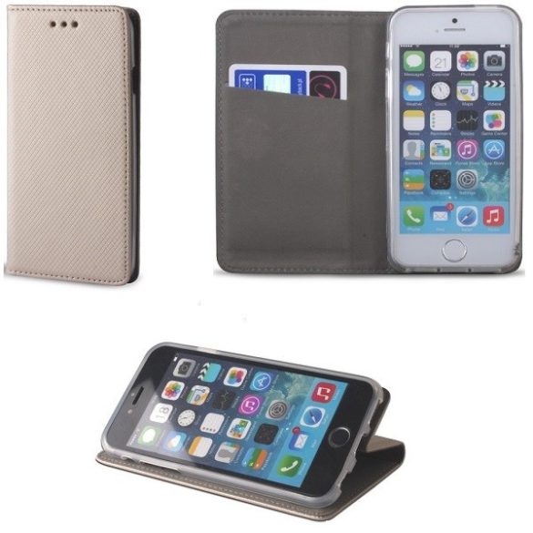 Samsung Galaxy S20 Plus / S20 Plus 5G SM-G985 / G986, Oldalra nyíló tok, stand, Smart Magnet, arany