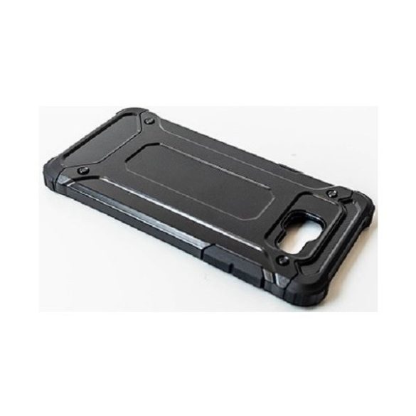 Samsung Galaxy M21 SM-M215F, Műanyag hátlap védőtok, Defender, fémhatású, fekete