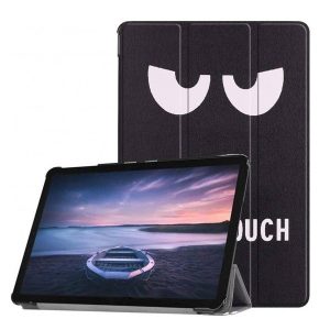 Apple iPad 9.7 (2017 / 2018), mappa tok, Dont touch me minta, Smart Case, fekete/fehér