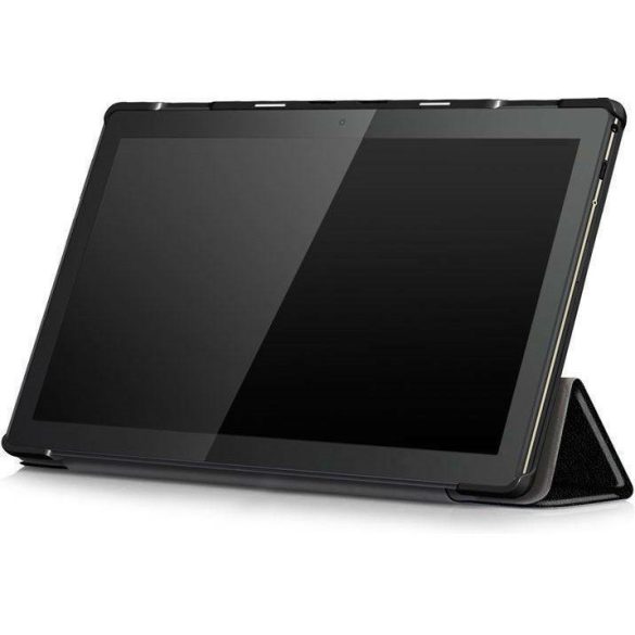 Lenovo Tab M10 (10.1) TB-X605F, mappa tok, Dont touch me minta, Trifold, fekete/fehér