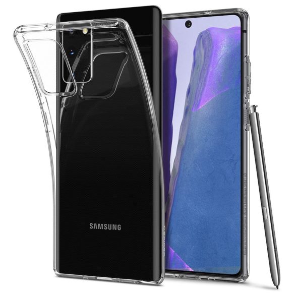Samsung Galaxy Note 20 / 20 5G SM-N980 / N981, Szilikon tok, Spigen Liquid Crystal, átlátszó