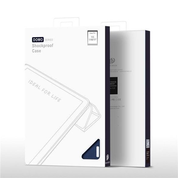 Samsung Galaxy Tab S7 11.0 / Tab S8 11.0, mappa tok, Trifold, S Pen tartóval, Dux Ducis Domo, fekete