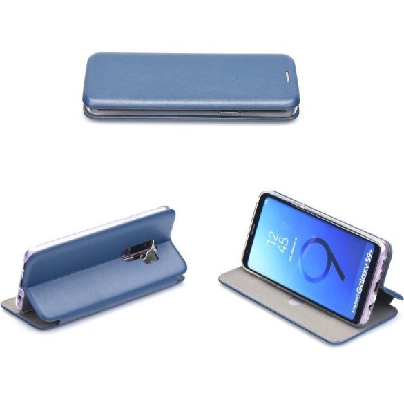Apple iPhone 12 Pro Max, Oldalra nyíló tok, stand, Forcell Elegance, kék