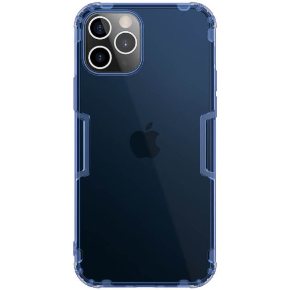 Apple iPhone 12 / 12 Pro, Szilikon tok, Nillkin Nature, ultravékony, kék