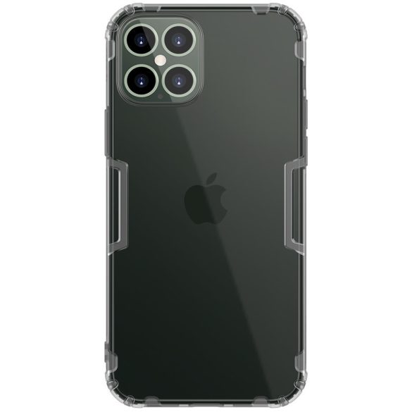 Apple iPhone 12 Pro Max, Szilikon tok, Nillkin Nature, ultravékony, szürke