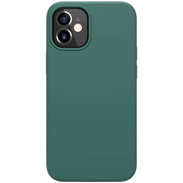 Apple iPhone 12 Mini, Szilikon tok, gumírozott, Nillkin Flex Pure, zöld
