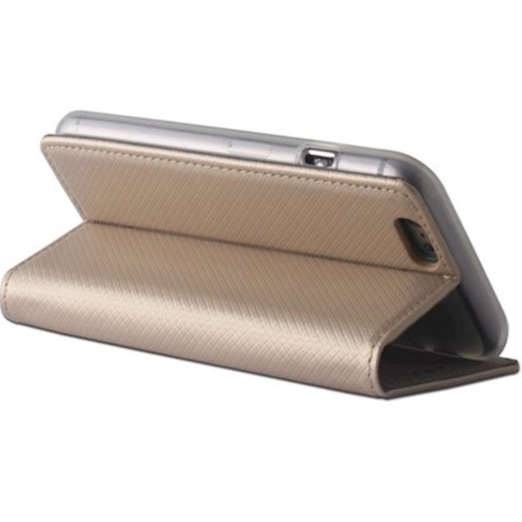 Samsung Galaxy Note 20 / 20 5G SM-N980 / N981, Oldalra nyíló tok, stand, Smart Magnet, arany