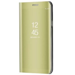 Nokia 8.3 5G, Oldalra nyíló tok, hívás mutatóval, Smart View Cover, arany (utángyártott)