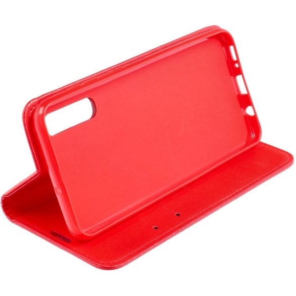 Samsung Galaxy M51 SM-M515F, Oldalra nyíló tok, stand, Magnet Book, piros