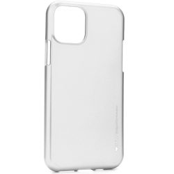   Samsung Galaxy A21 SM-A210F, Szilikon tok, Mercury i-Jelly, matt hatású, ezüst