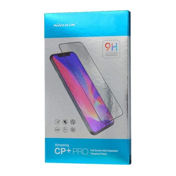 OnePlus Nord N100, Kijelzővédő fólia, ütésálló fólia (az íves részre is!), Tempered Glass (edzett üveg), Full Glue, Nillkin, CP+ PRO, fekete