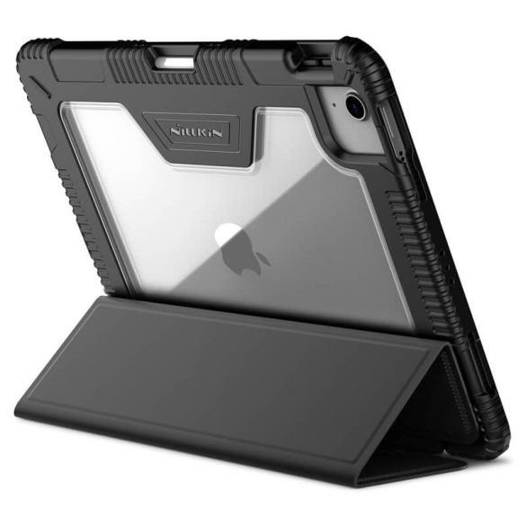 Samsung Galaxy Tab S7 Plus 12.4 / Tab S7 FE 12.4 / Tab S8 Plus 12.4, mappa tok, közepesen ütésálló, Smart Case, Nillkin, fekete