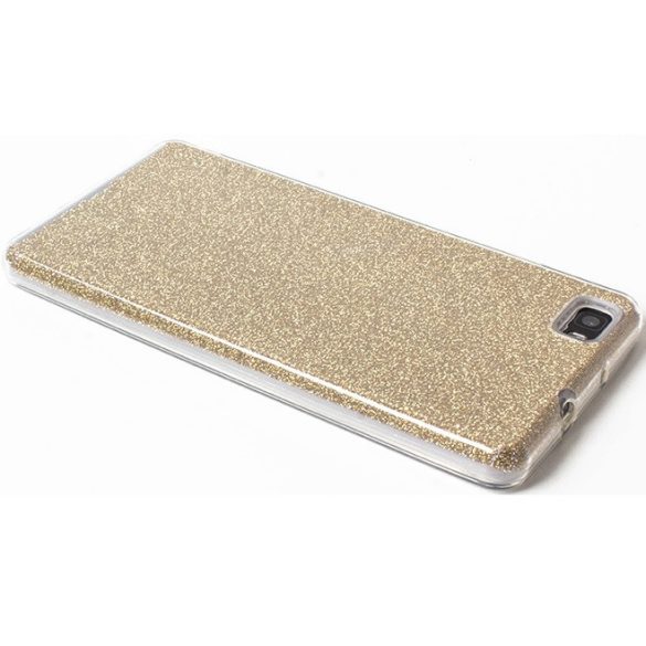 Samsung Galaxy S21 Ultra 5G SM-G998, Szilikon tok, csillogó, Forcell Shining, arany