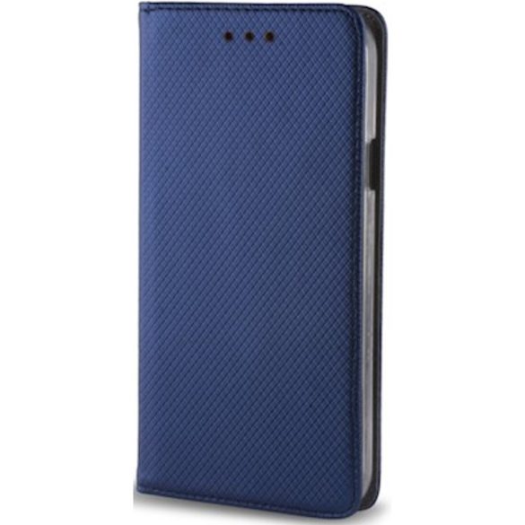 Samsung Galaxy S21 Plus 5G SM-G996, Oldalra nyíló tok, stand, Smart Magnet, sötétkék