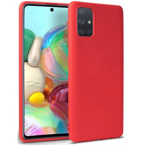 Samsung Galaxy M51 SM-M515F, Szilikon tok, prémium, piros