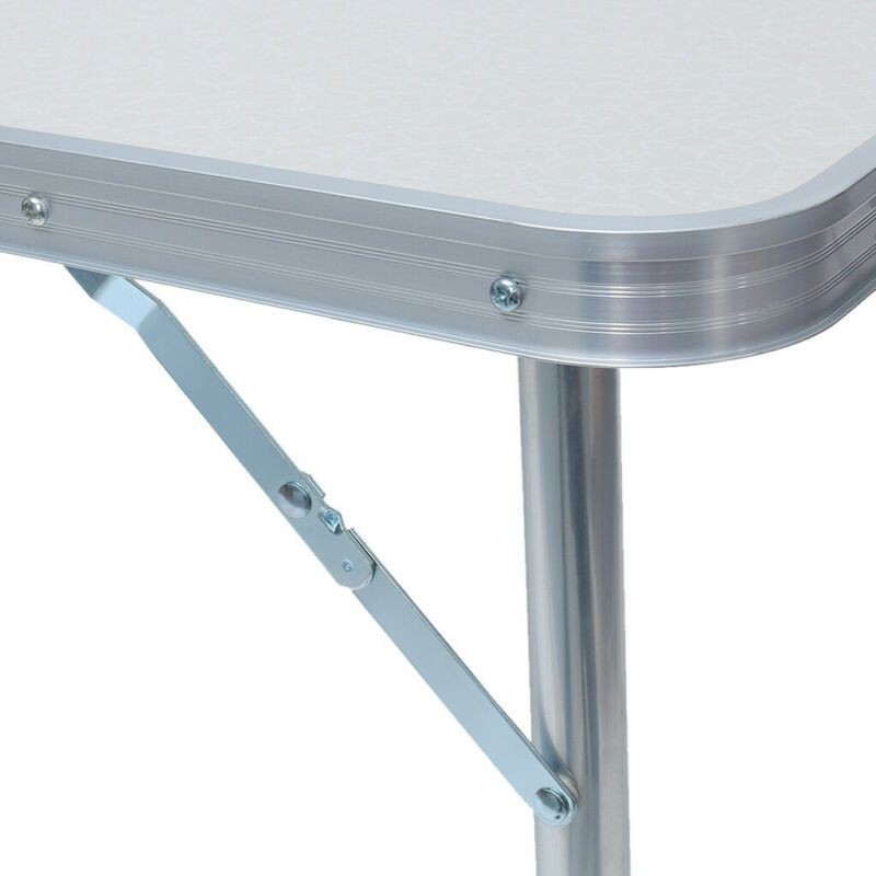 Kemping asztal 4 székkel, 120 x 60 cm, összecsukható Pixat