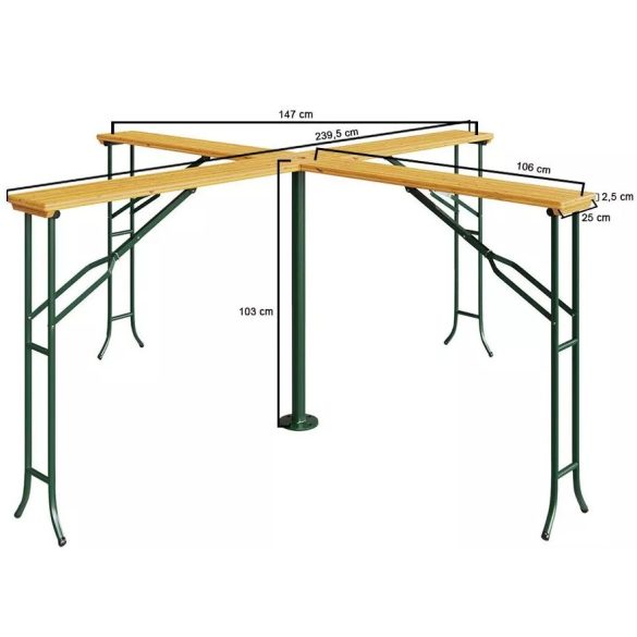 4 állásos söröző asztal