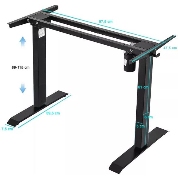 Elektronikusan állítható íróasztal láb