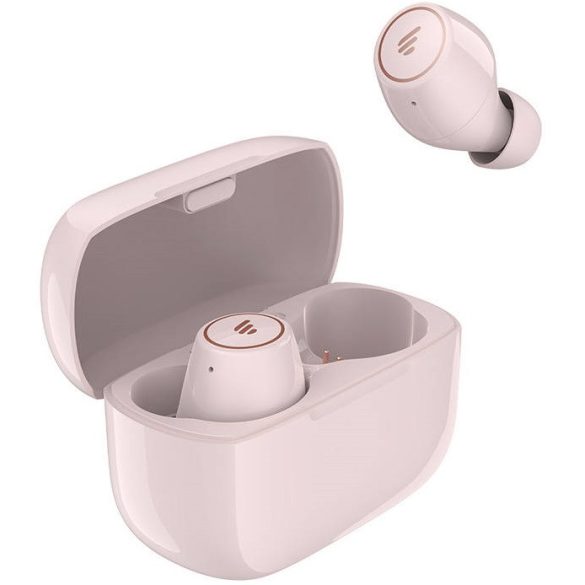 Bluetooth sztereó fülhallgató, v5.2, TWS, töltőtok, érintés vezérlés, zajszűrővel, vízálló, játékosoknak ajánlott, Edifier TWS1 Pro, rózsaszín