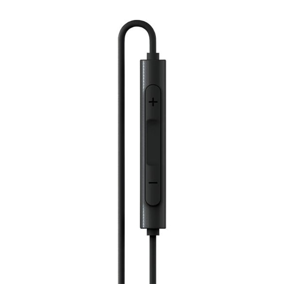 Vezetékes sztereó fülhallgató, 3.5 mm, mikrofon, funkció gomb, hangerő szabályzó, Edifier P205, fekete