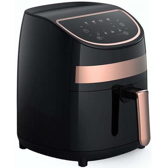 Forró levegős sütő, fritőz, Air Fryer, olaj nélküli, 1000 W teljesítmény, 3 l-es, Digitális kijelzővel, Deerma KZ100, fekete