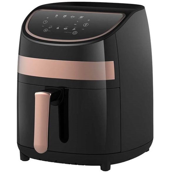 Forró levegős sütő, fritőz, Air Fryer, olaj nélküli, 1000 W teljesítmény, 3 l-es, Digitális kijelzővel, Deerma KZ100, fekete