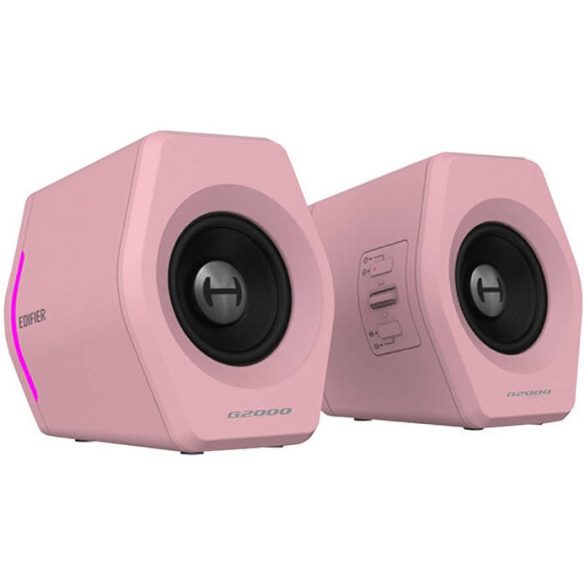Hangszóró szett, 2.0, 2 x 8W, Bluetooth, USB aljzat, 3.5mm, Edifier HECATE G2000, rózsaszín