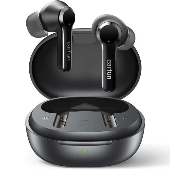 Bluetooth sztereó fülhallgató, v5.2, TWS, töltőtok, érintés vezérlés, zajszűrővel, vízálló, játékosoknak ajánlott, EarFun Air Pro 2 TW300B, fekete