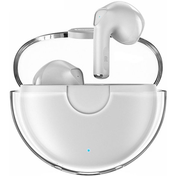 Bluetooth sztereó fülhallgató, v5.0, TWS, töltőtok, érintés vezérlés, zajszűrővel, vízálló, játékosoknak ajánlott, Lenovo LivePods LP80, fehér, gyári