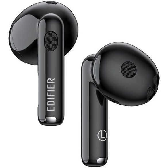 Bluetooth sztereó fülhallgató, v5.3, TWS, töltőtok, érintés vezérlés, zajszűrővel, vízálló, játékosoknak ajánlott, Edifier W220T, fekete