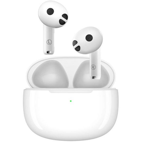 Bluetooth sztereó fülhallgató, v5.3, TWS, töltőtok, érintés vezérlés, zajszűrővel, vízálló, játékosoknak ajánlott, Edifier W220T, fehér