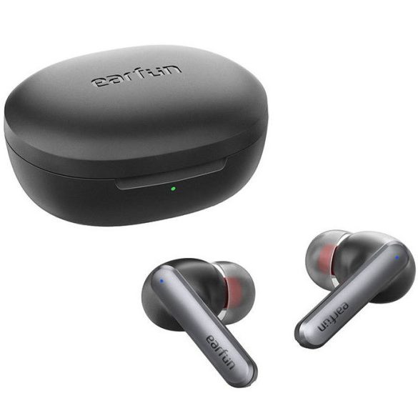 Bluetooth sztereó fülhallgató, v5.2, TWS, töltőtok, érintés vezérlés, zajszűrővel, vízálló, játékosoknak ajánlott, EarFun Air "S" TW201B, fekete