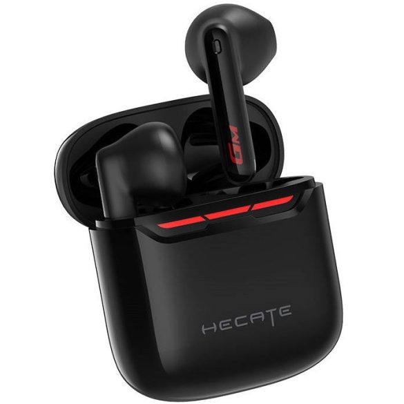 Bluetooth sztereó fülhallgató, v5.3, TWS, töltőtok, érintés vezérlés, zajszűrővel, vízálló, RGB világítás, játékosoknak ajánlott, Edifier Hecate GM3 Plus, fekete