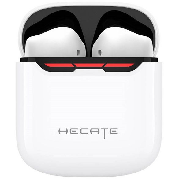 Bluetooth sztereó fülhallgató, v5.3, TWS, töltőtok, érintés vezérlés, zajszűrővel, vízálló, RGB világítás, játékosoknak ajánlott, Edifier Hecate GM3 Plus, fehér