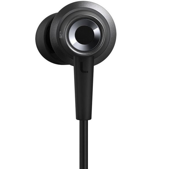 Vezetékes sztereó fülhallgató, 3.5 mm, mikrofon, funkció gomb, hangerő szabályzó, 90 fokos/derékszögű csatlakozó, Edifier Hecate GM260, fekete