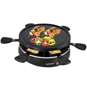 Elektromos Raclette grill, 800 W teljesítmény, Techwood TRA-608, fekete