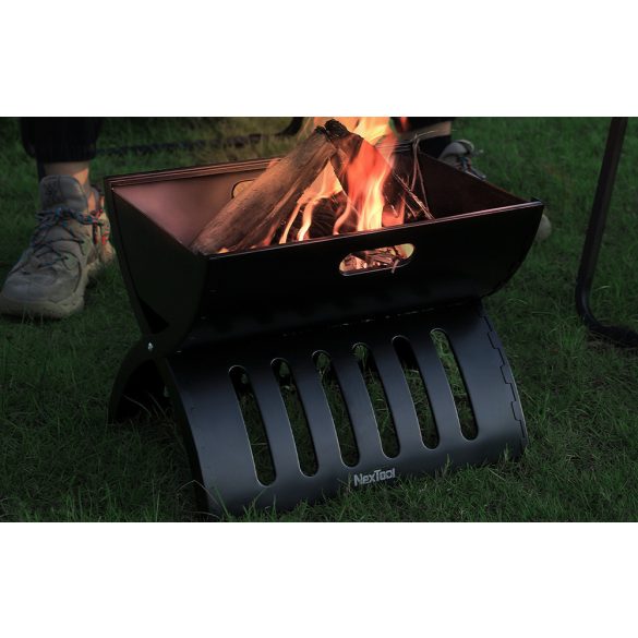 Kerti grillsütő, Összecsukható, Hordozható, NexTool Wild Fun, NE20183, fekete