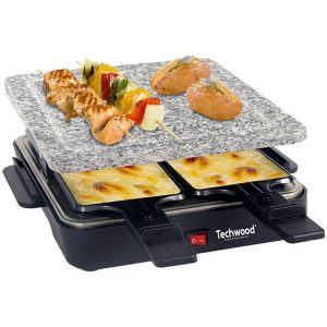 Elektromos Raclette grill, 600 W teljesítmény, Techwood TRA-47P, fekete