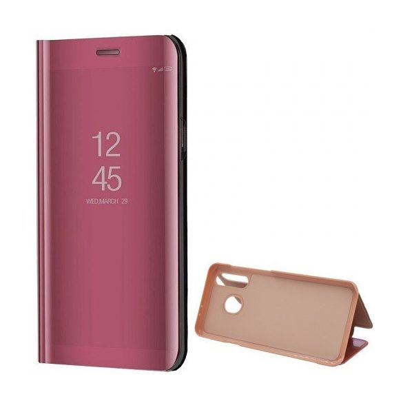 Samsung Galaxy A40 SM-A405F, Oldalra nyíló tok, hívás mutatóval, Smart View Cover, vörösarany (utángyártott)