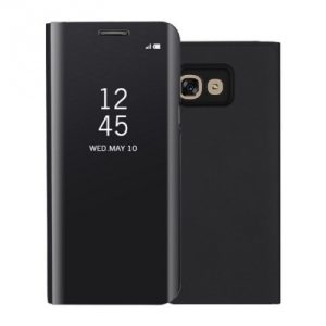 Samsung Galaxy A70 / A70s SM-A705F / A707F, Oldalra nyíló tok, hívás mutatóval, Smart View Cover, fekete (utángyártott)