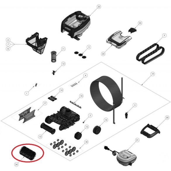 Zodiac Tornax Pro OT 2190 / 3230 / 3290, kiegészítő kefe