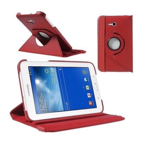 Samsung Galaxy Tab 3 Lite 7.0 SM-T110, mappa tok, elforgatható (360°), piros