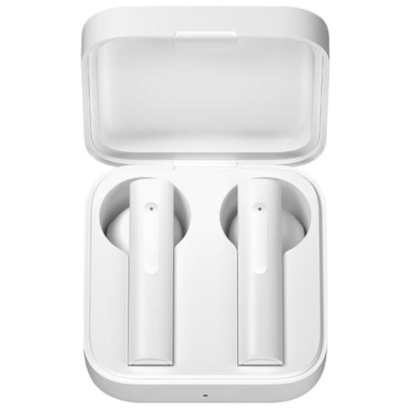 Bluetooth sztereó fülhallgató, v5.0, TWS, töltőtok, zajszűrővel, érintés vezérlés, Xiaomi AirDots / Earphones 2 Basic, fehér, gyári