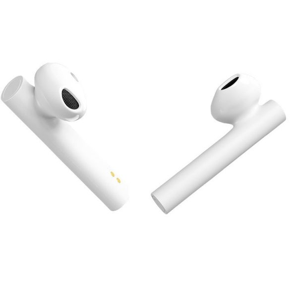 Bluetooth sztereó fülhallgató, v5.0, TWS, töltőtok, zajszűrővel, érintés vezérlés, Xiaomi AirDots / Earphones 2 Basic, fehér, gyári