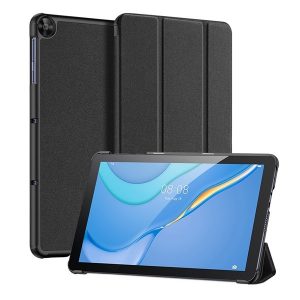 Huawei MatePad T10 (9.7) / T10s (10.1), mappa tok, Trifold, Dux Ducis Domo, fekete